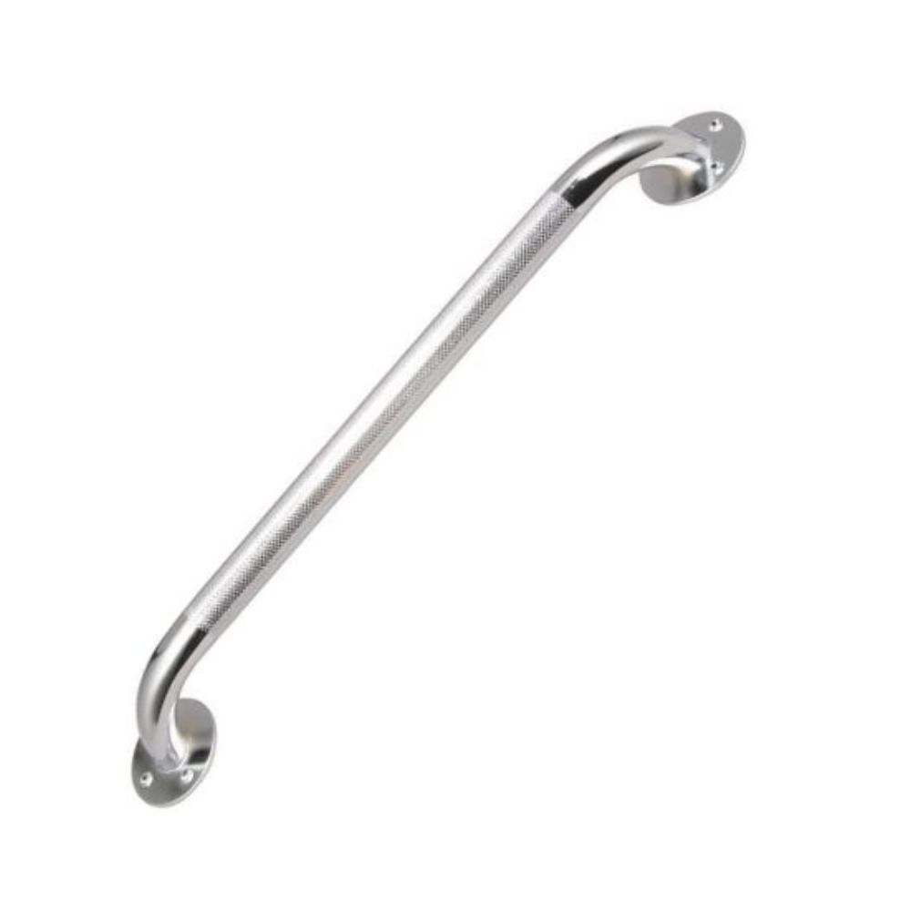 Barre d'appui chromée pour salle de bain