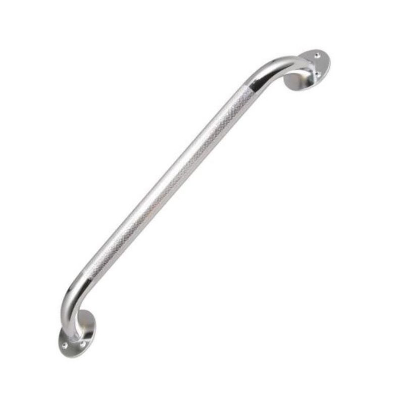 Barre d'appui chromée pour salle de bain