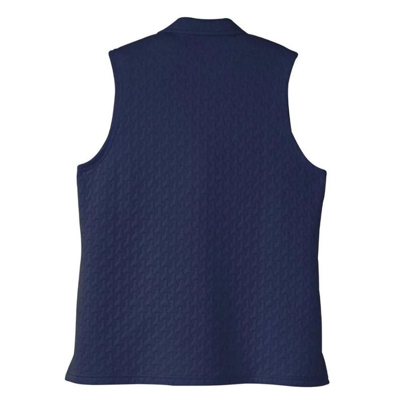Veste sans manches marine à fermeture éclair aimantée