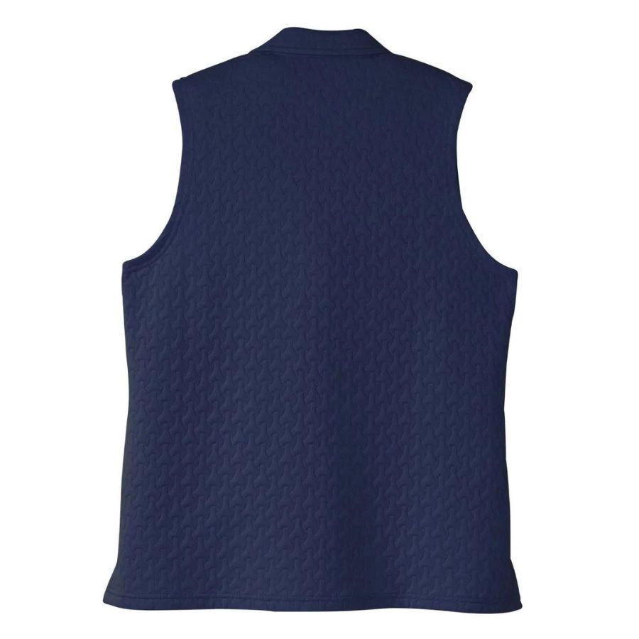 Veste sans manches marine à fermeture éclair aimantée