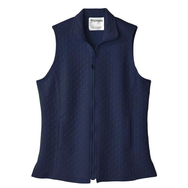 Veste sans manches marine à fermeture éclair aimantée