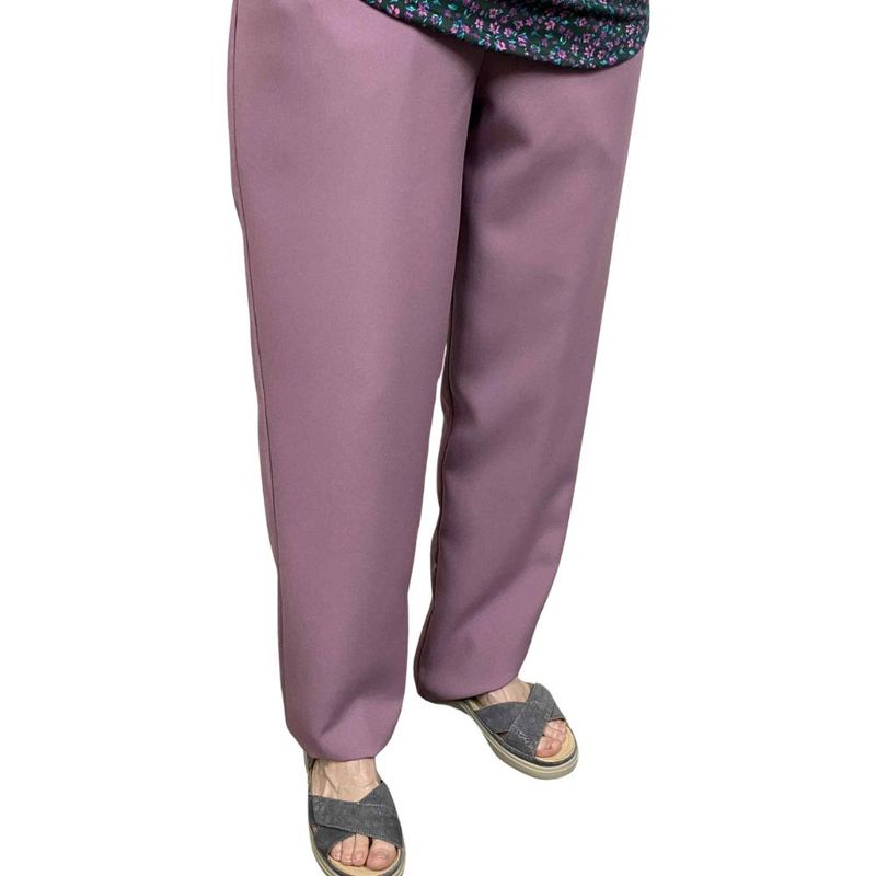 Pantalon adapté pour femmes - Polyester vieux rose | Ouverture aux côtés