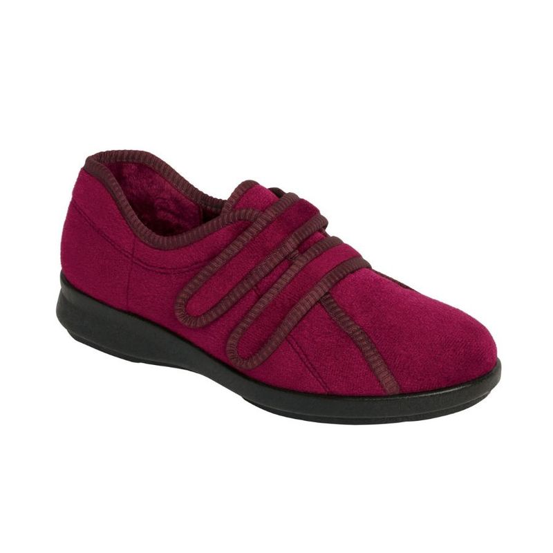 Pantoufle à velcro Eunice Easy B fushia pour femme