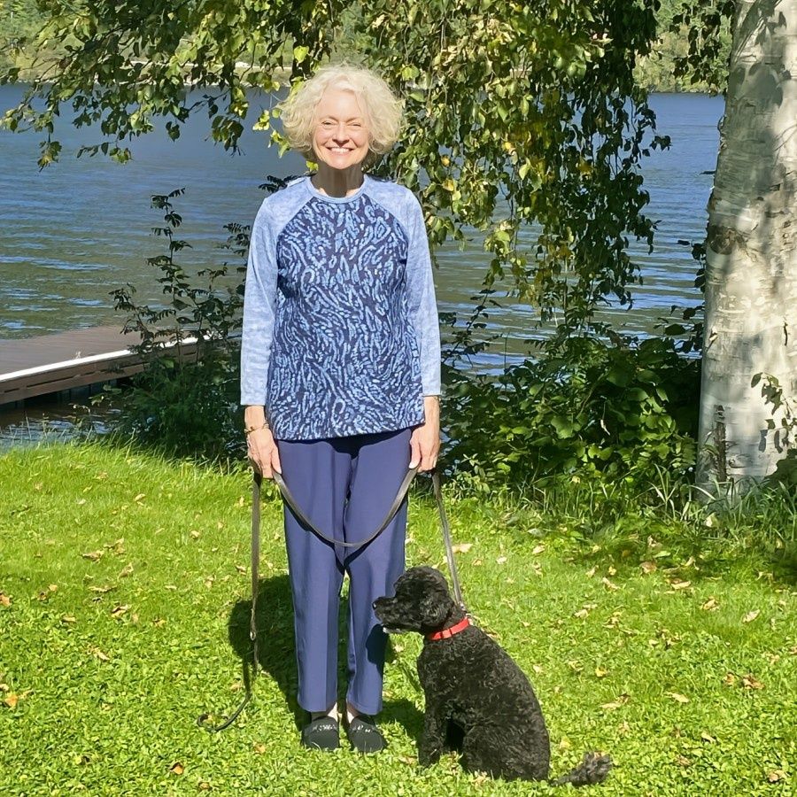 Chandail adapté manches longues contrastantes denim