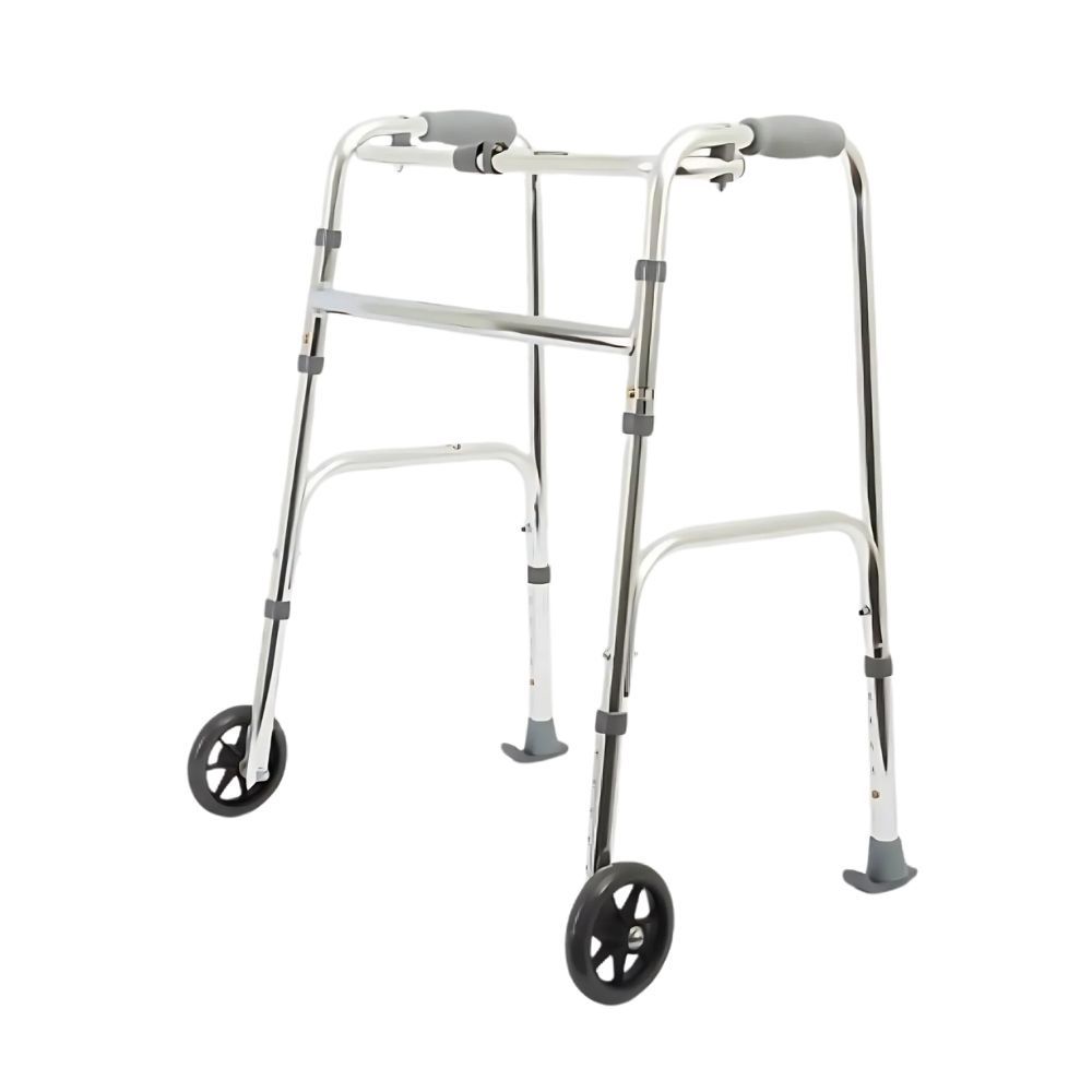 Marchette pliable en aluminium ultra-légère avec roues et skis