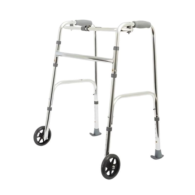 Marchette pliable en aluminium ultra-légère avec roues et skis