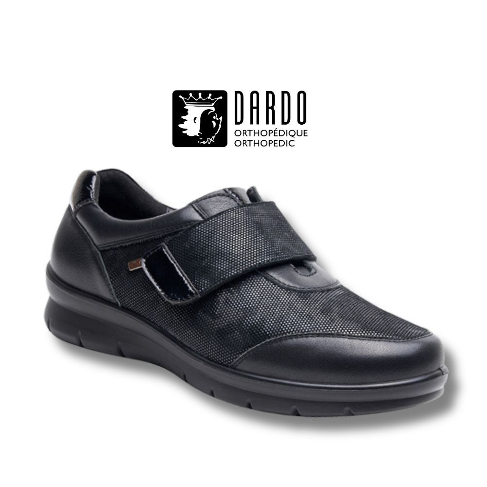 Chaussure à velcro Anabele de Dardo noire pour femme