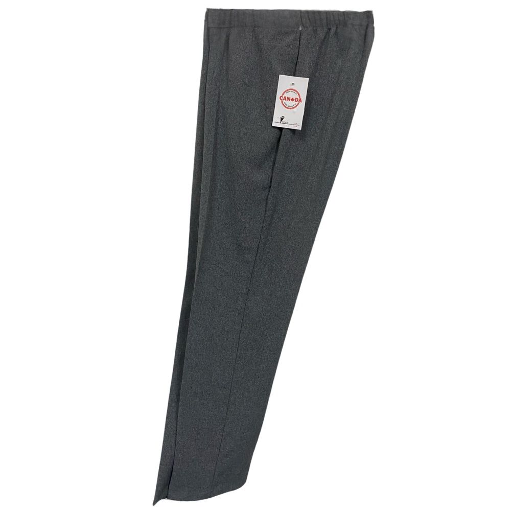 Pantalon adapté pour femmes - Polyester gris chiné | Ouverture aux côtés