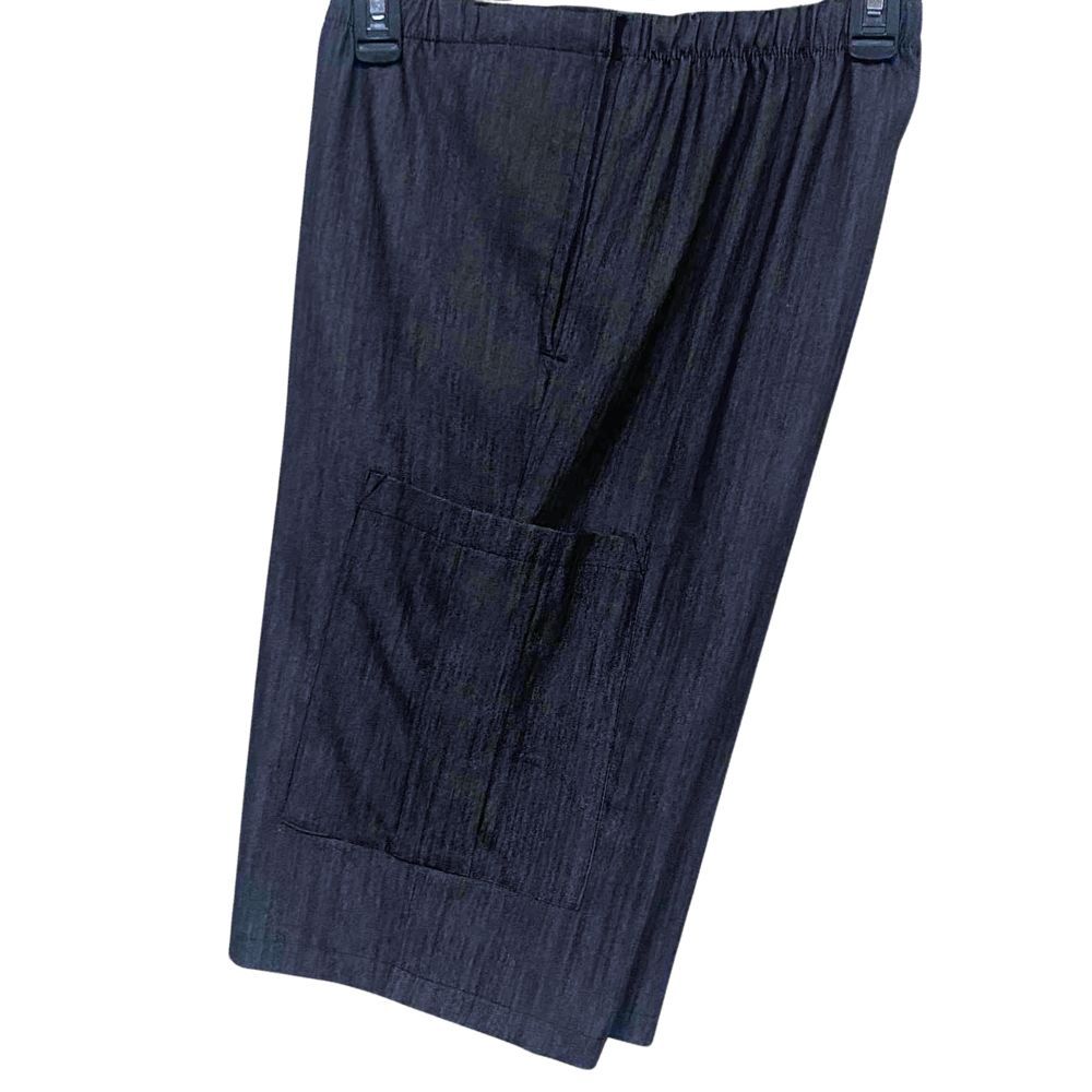 Bermuda adapté - Jeans bleu foncé | Ouverture aux côtés