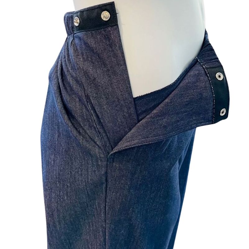 Bermuda adapté - Jeans bleu foncé | Ouverture aux côtés