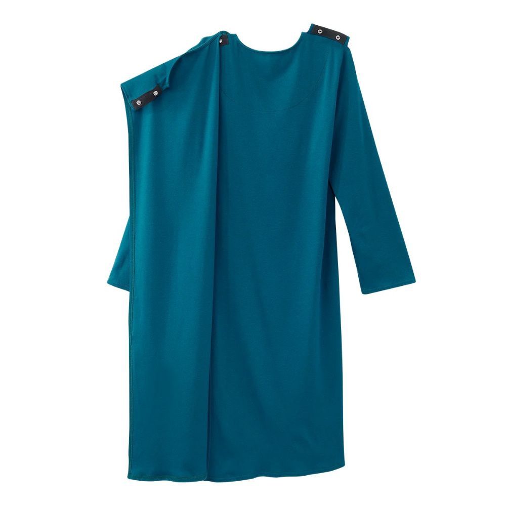 Robe de nuit adaptée en tricot doux bleu océan