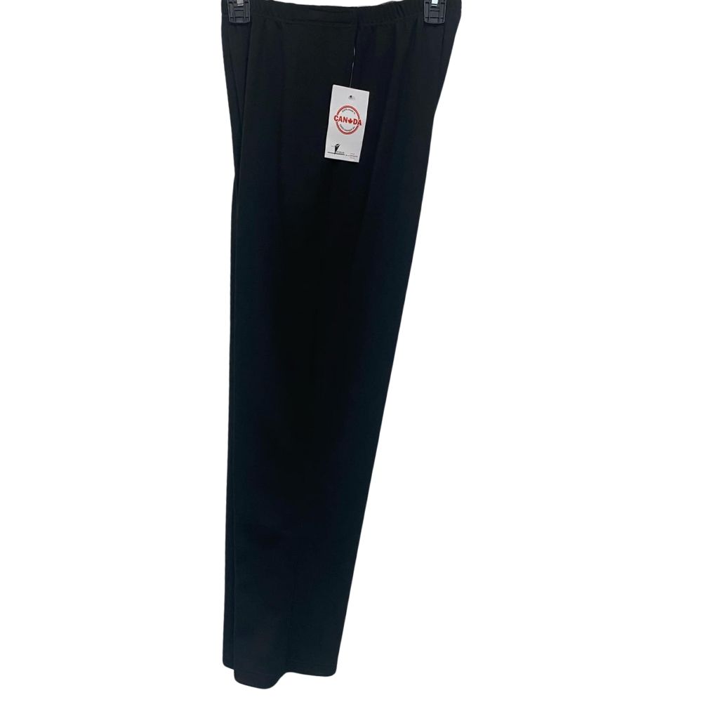 Pantalon adapté pour femmes - Tricot noir | Ouverture aux côtés