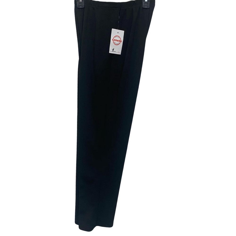 Pantalon adapté pour femmes - Tricot noir | Ouverture aux côtés