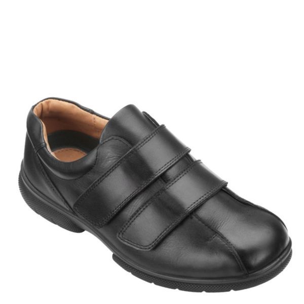 Chaussure à velcro Ashton/Darren de Easy B noire pour homme