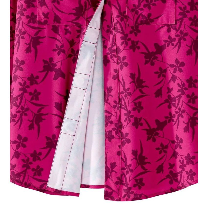 Blouse rose à boutonnière aimantée