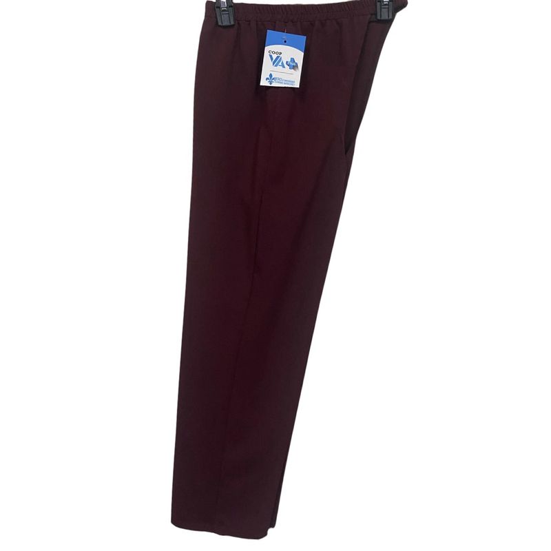 Pantalon adapté pour femmes - Polyester bourgogne | Ouverture à l'arrière