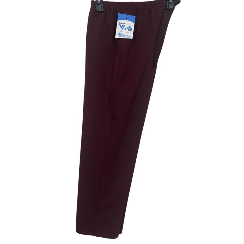 Pantalon adapté pour femmes - Polyester bourgogne | Ouverture à l'arrière