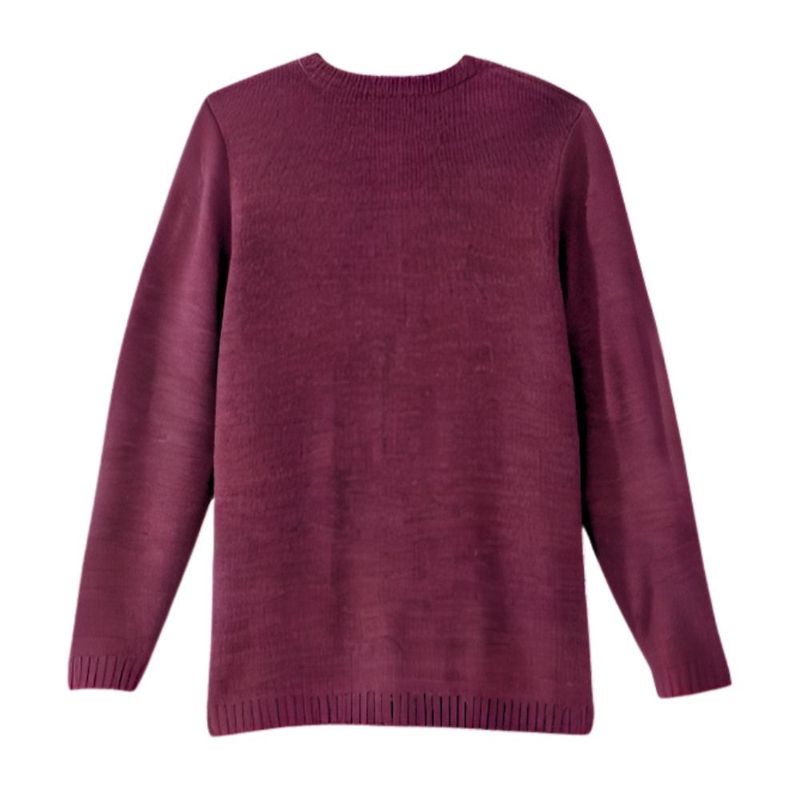 Veste femme en tricot acrylique prune-non adaptée