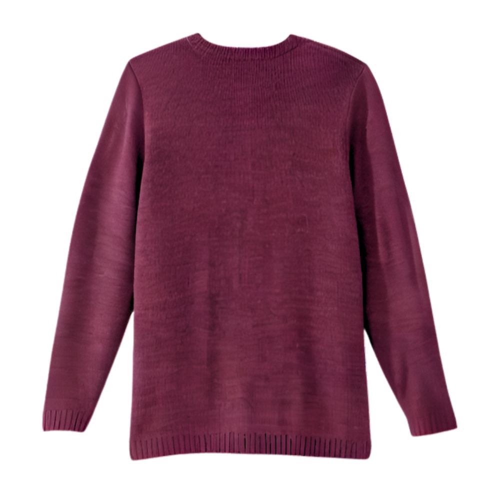 Veste femme en tricot acrylique prune-non adaptée