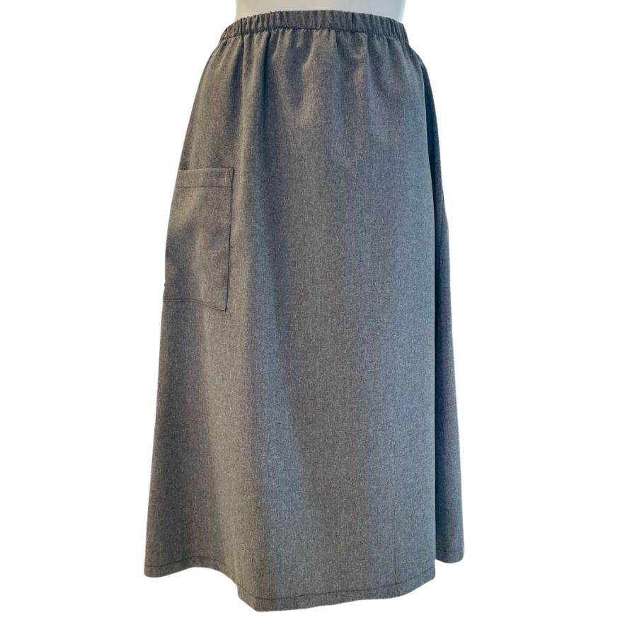 Jupe adaptée gris pâle style portefeuille
