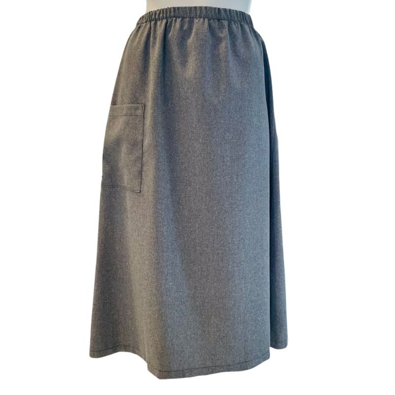 Jupe adaptée gris pâle style portefeuille