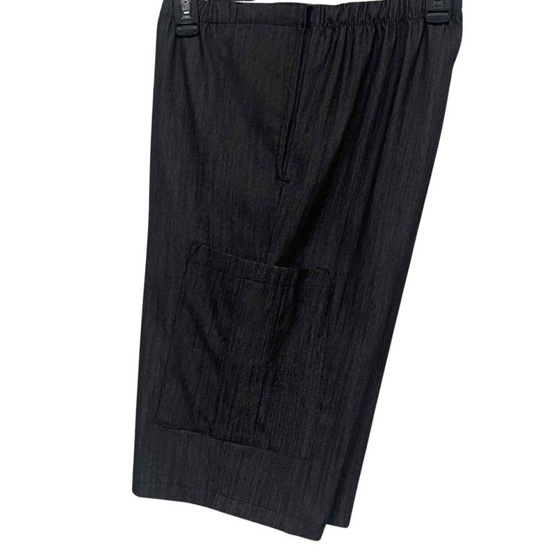 Bermuda adapté - Jeans noir | Ouverture aux côtés