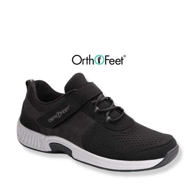 Chaussure femme à velcro Orthofeet noire