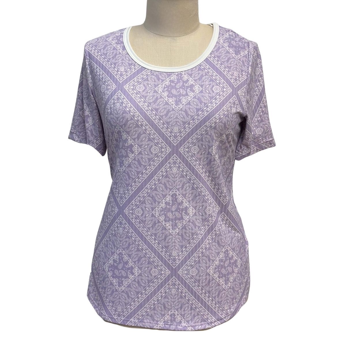 Chandail adapte basique manche courtes lavande