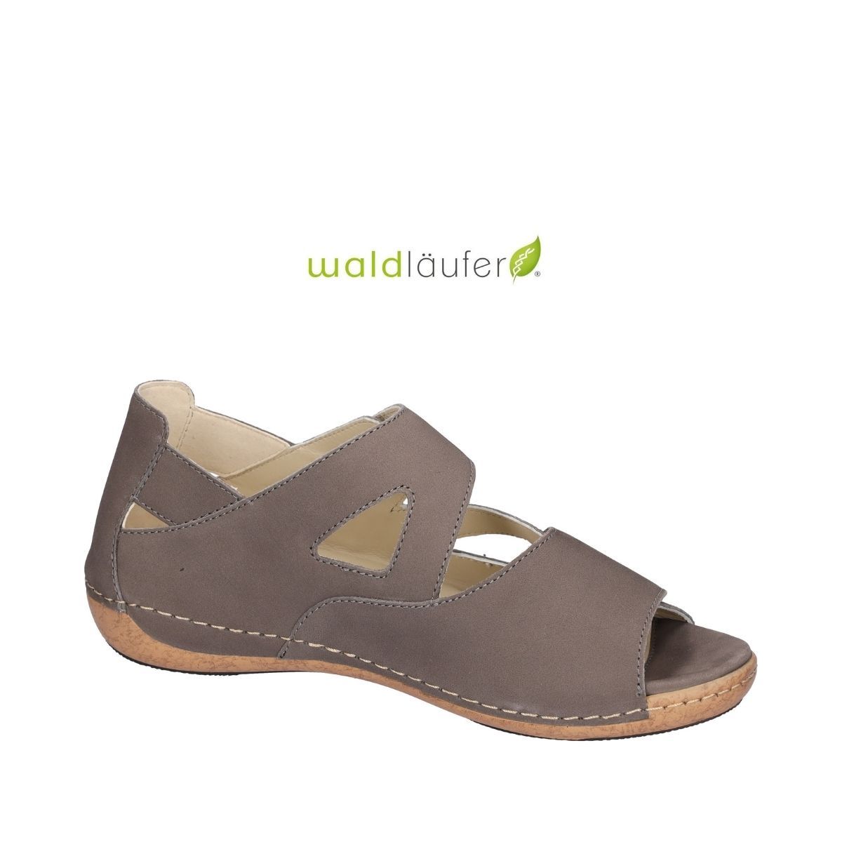 Sandale femme à velcro Waldlaufer taupe