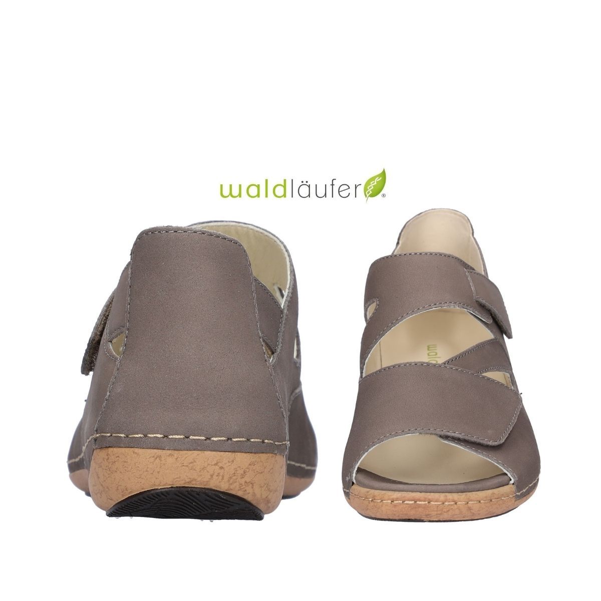 Sandale femme à velcro Waldlaufer taupe