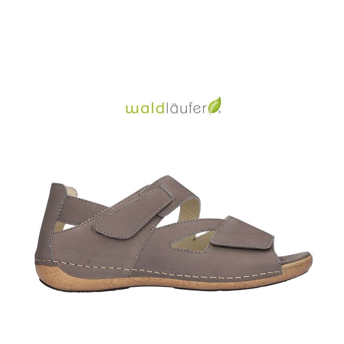 Sandale femme à velcro Waldlaufer taupe