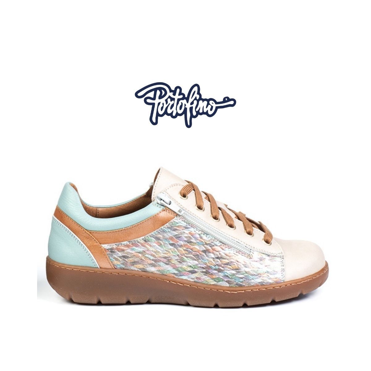 Chaussure femme à lacets et glissière Portofino furo multi