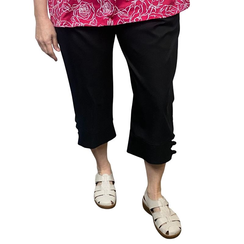 Capri adapté en polyester noir | Ouverture aux côtés