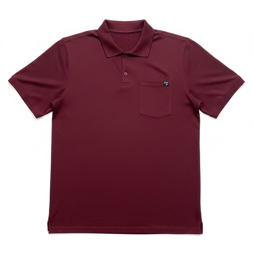 Polo adapté manches courtes bourgogne