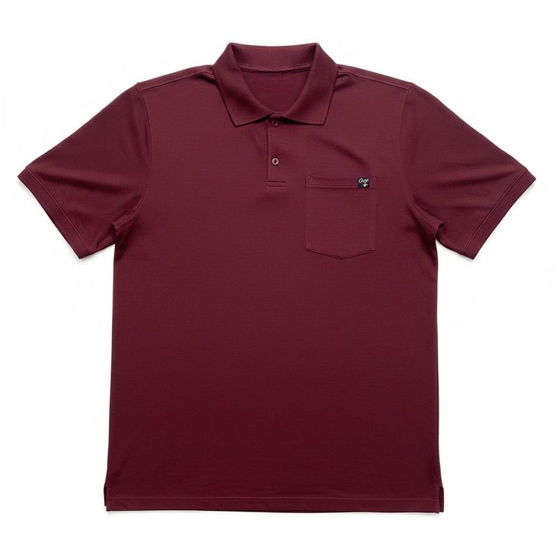 Polo adapté manches courtes bourgogne