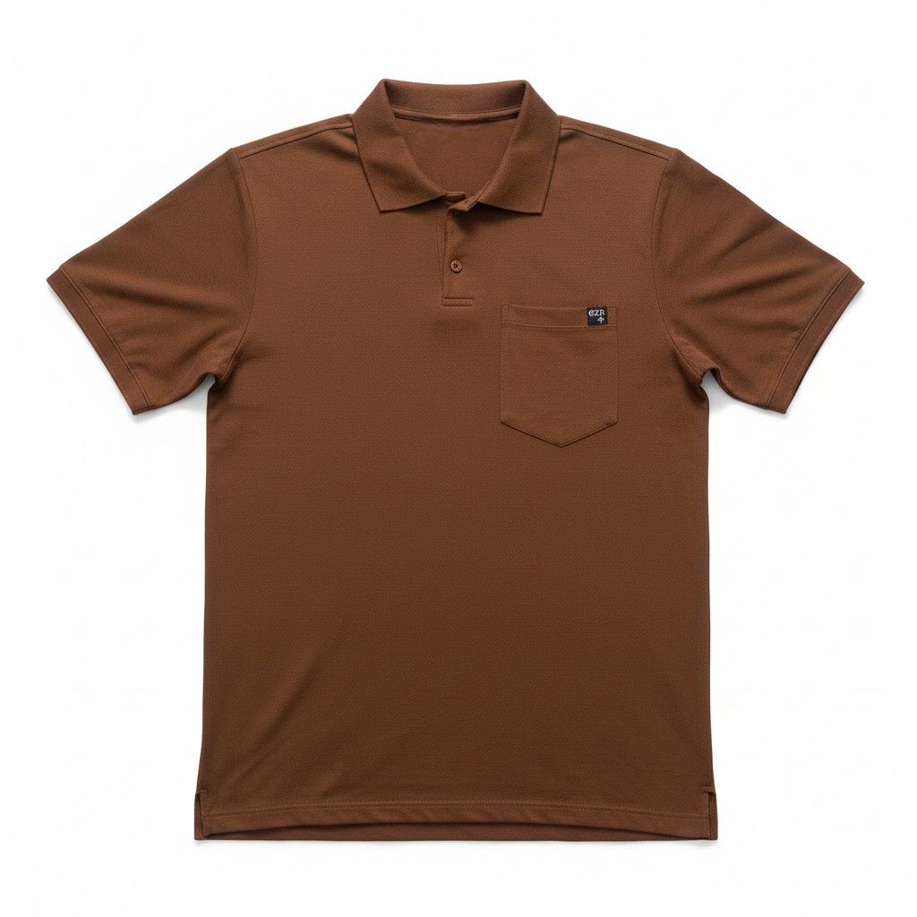 Polo adapté manches courtes rouille