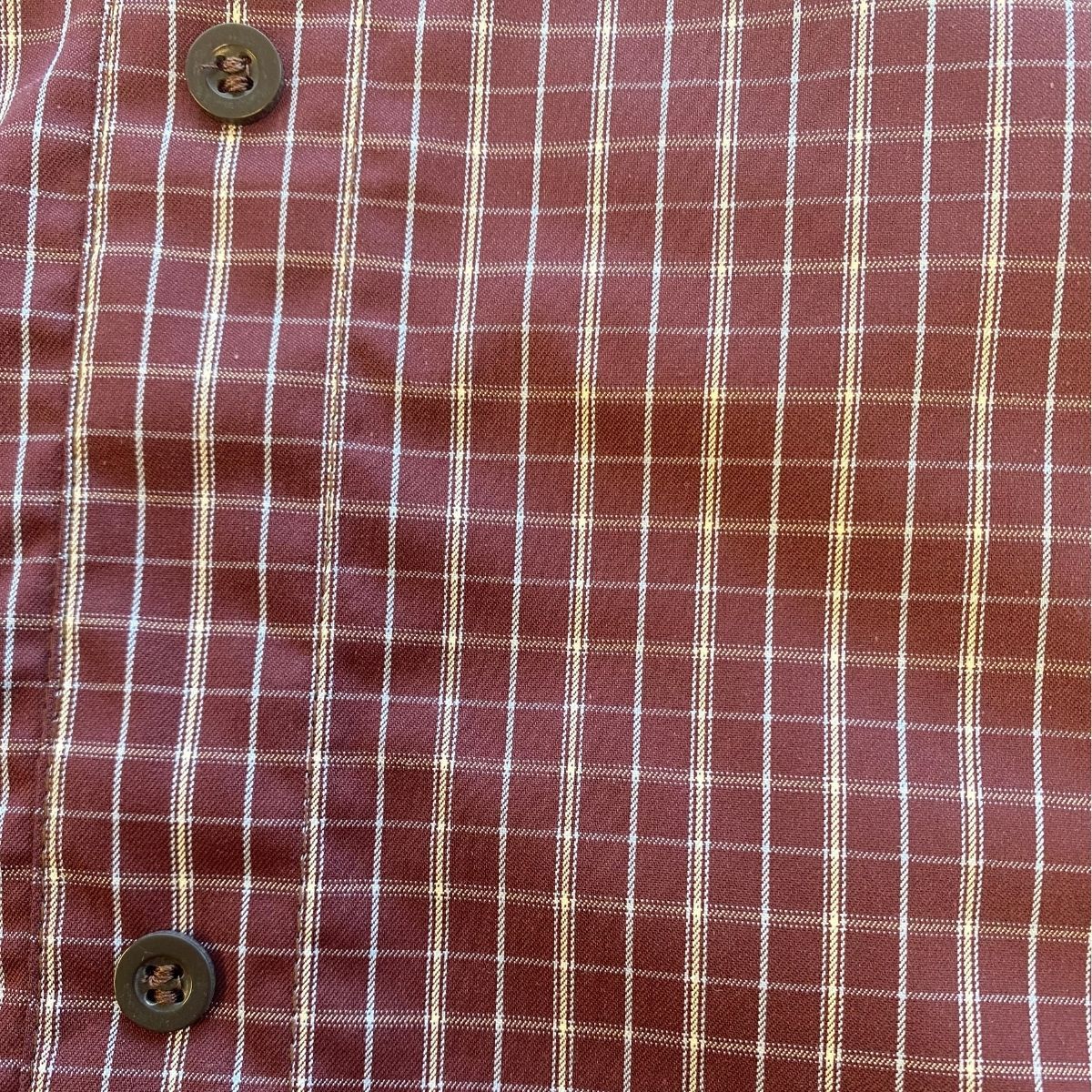 Chemise adaptée manches courtes bourgogne à carreaux