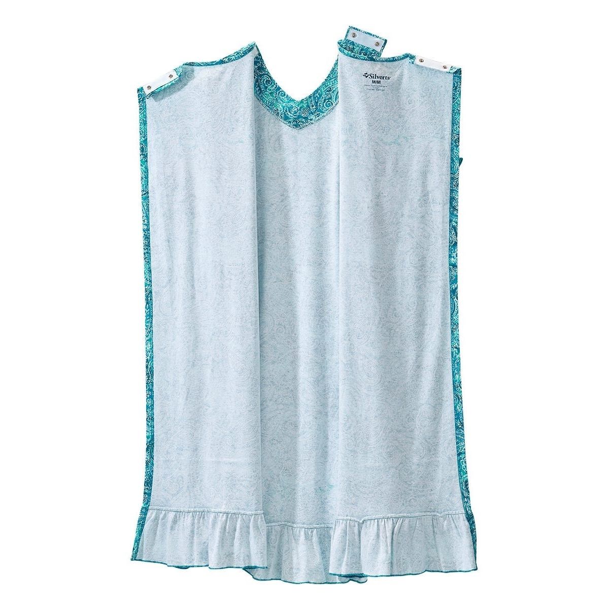 Robe de nuit adaptée turquoise à motifs Paisley