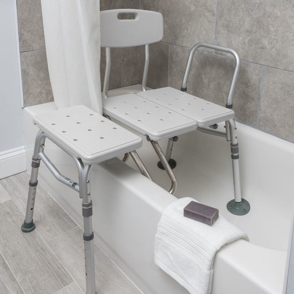 Banc de transfert avec insersion pour rideau de douche