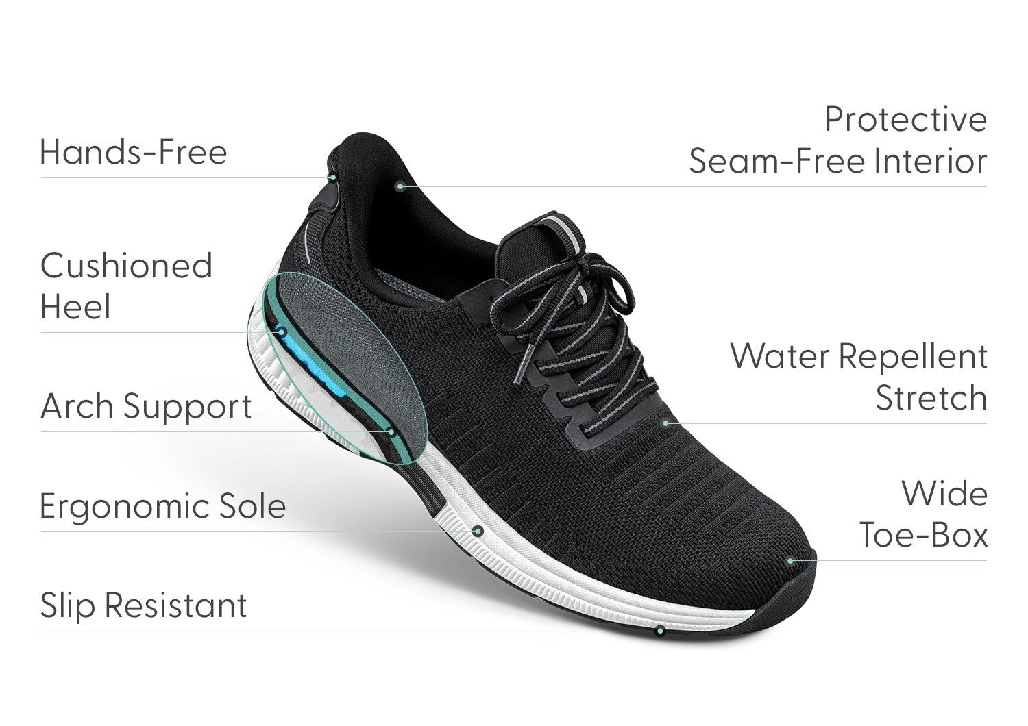 Chaussure de sport large "Hand free"-Orthofeet