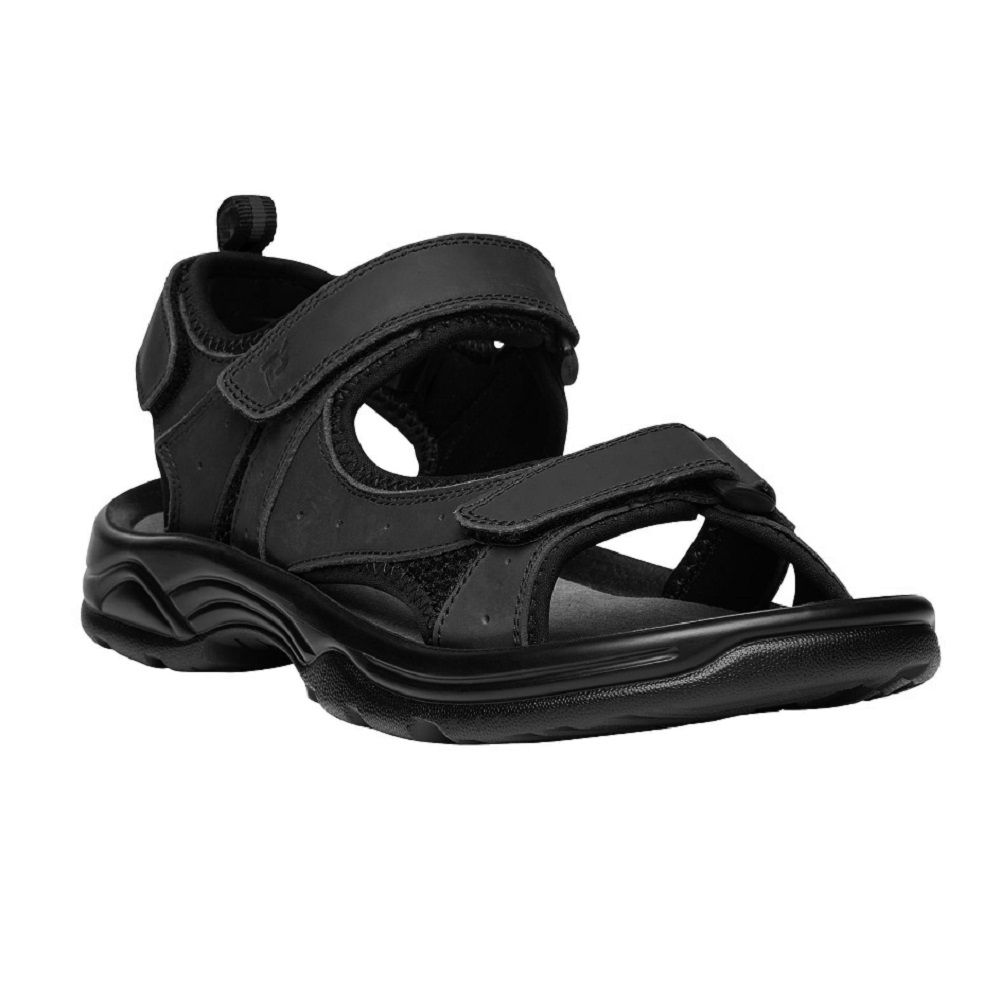 Sandale homme cuir noir Hudson