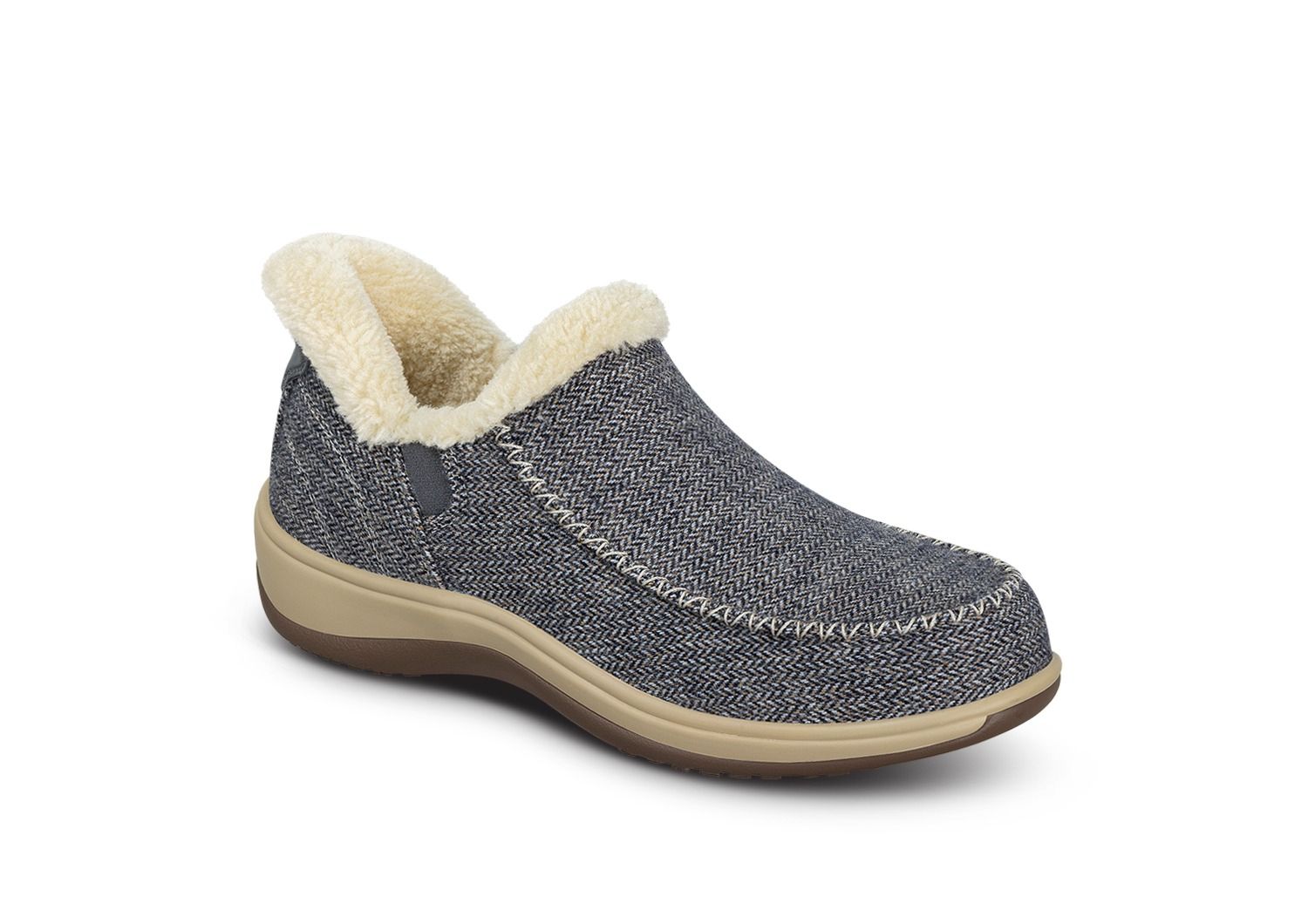 Pantoufle femme Lorin de Orthofeet grise