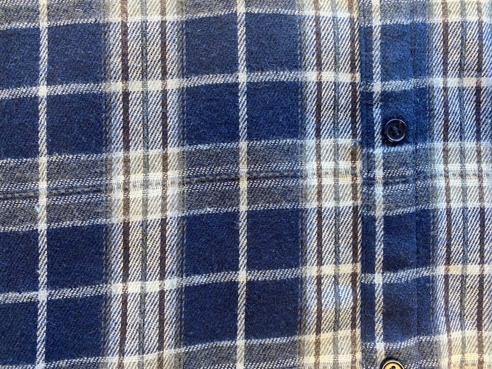 Chemise adaptée pour homme en flanelle bleue
