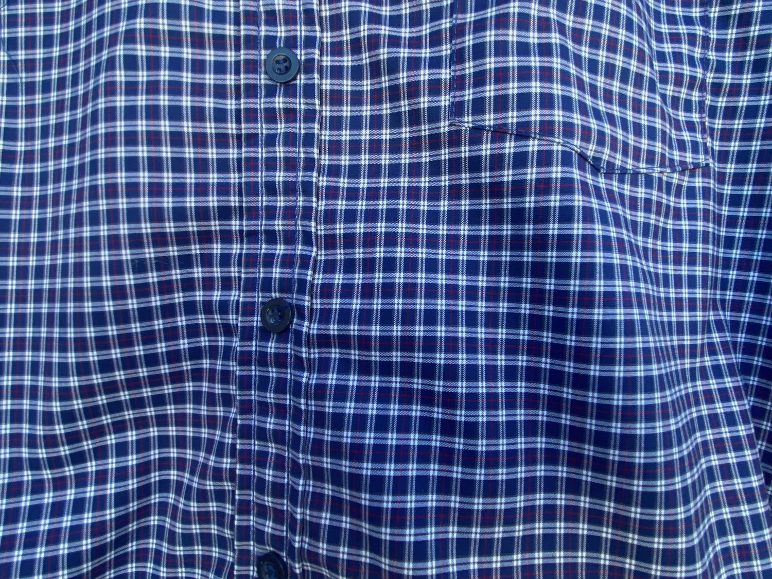Chemise adaptée pour homme à carreaux bleu et mauve