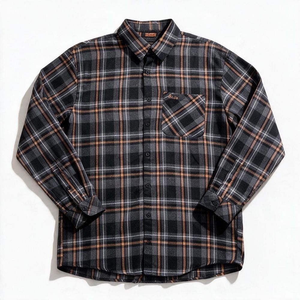 Chemise adaptée pour homme en flanelle grise