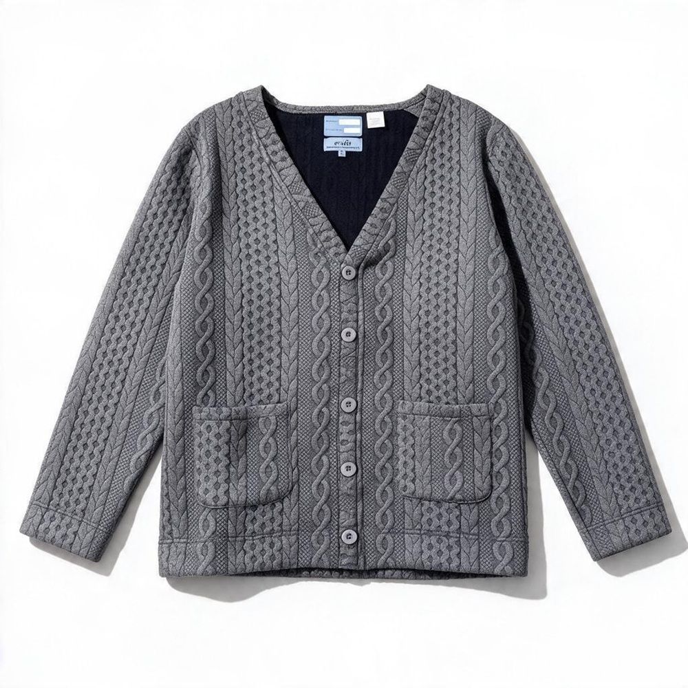 Veste adaptée homme tricot gris