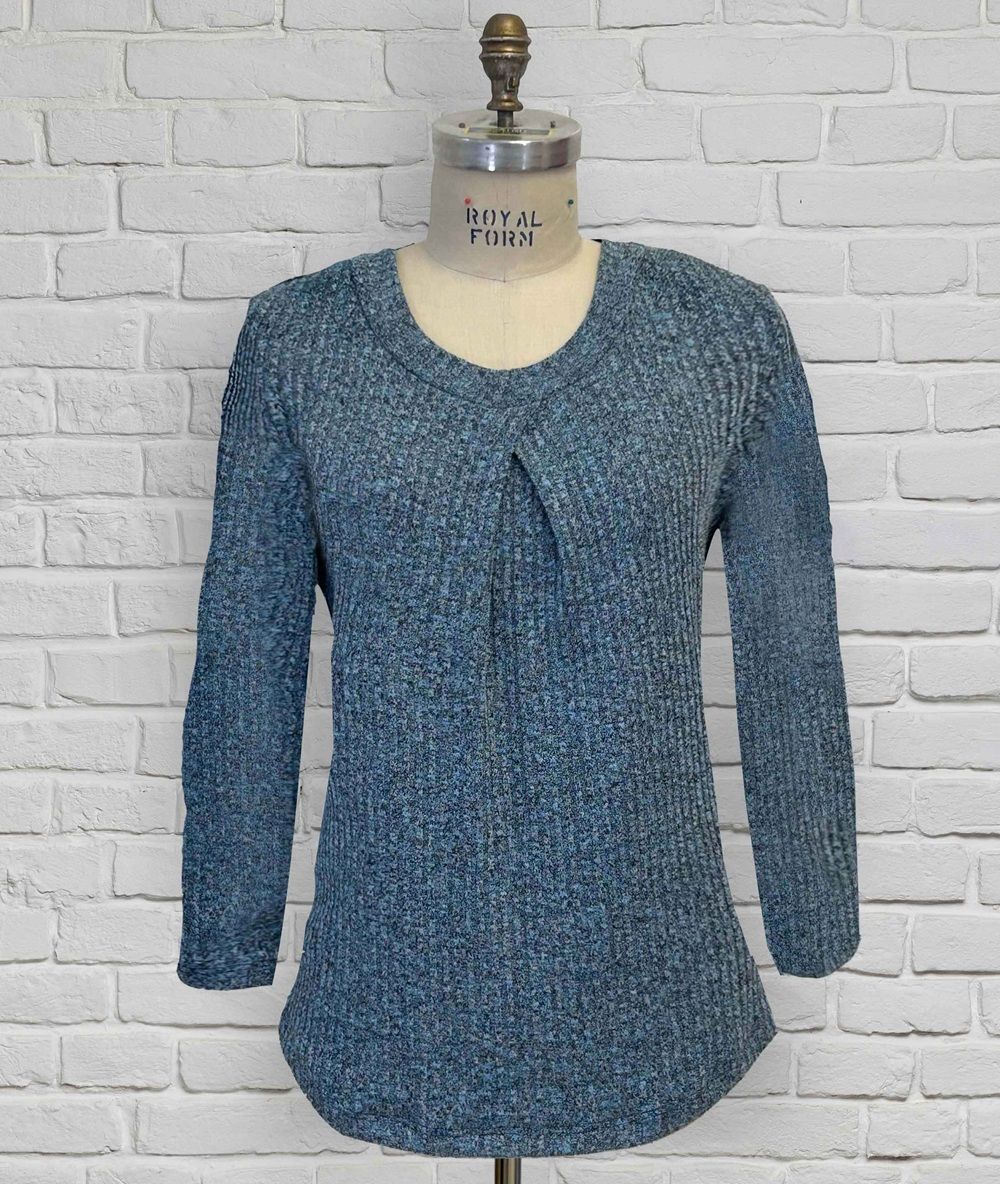 LIQUIDATION: Chandail adapté manches longues bleu