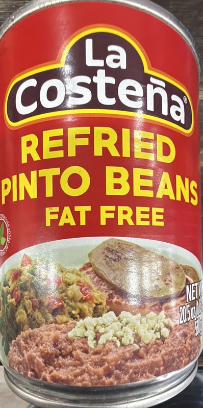 La coasteña refried pinto beans 20.5 oz