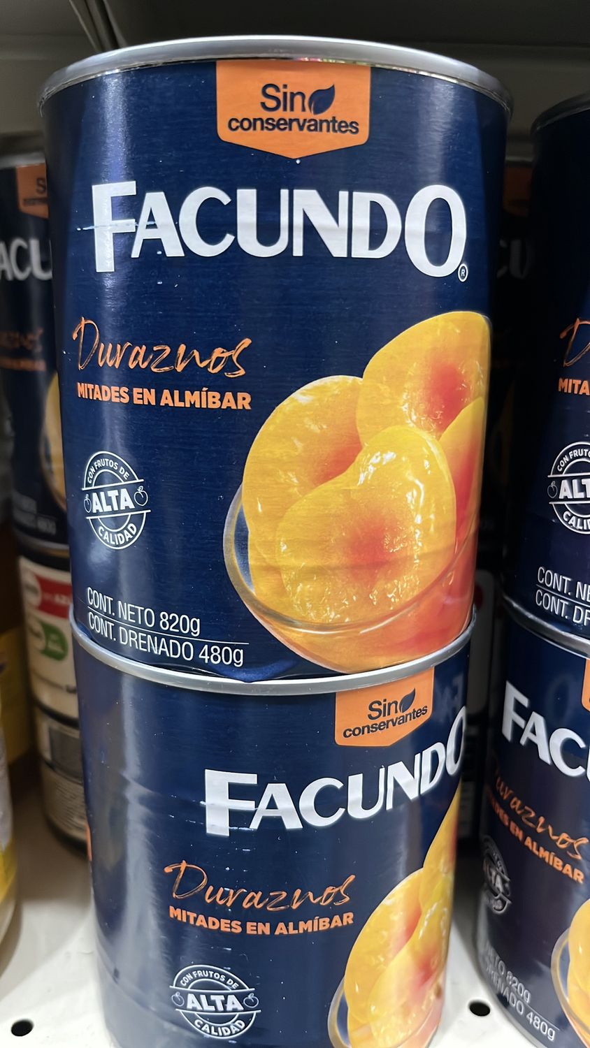 Facundo Duraznos Mitades en Almíbar 820g