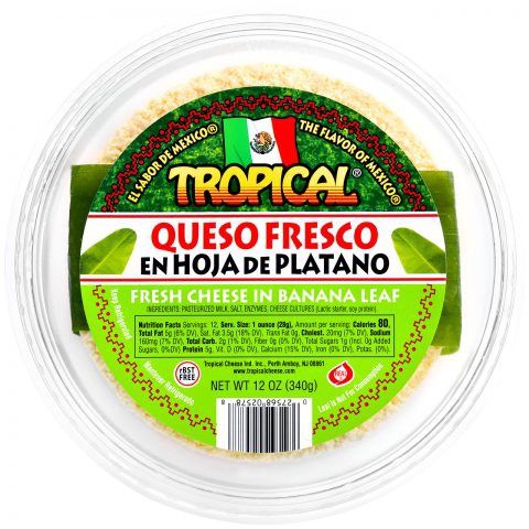 Queso fresco Mexicano en Hoja de Plátano